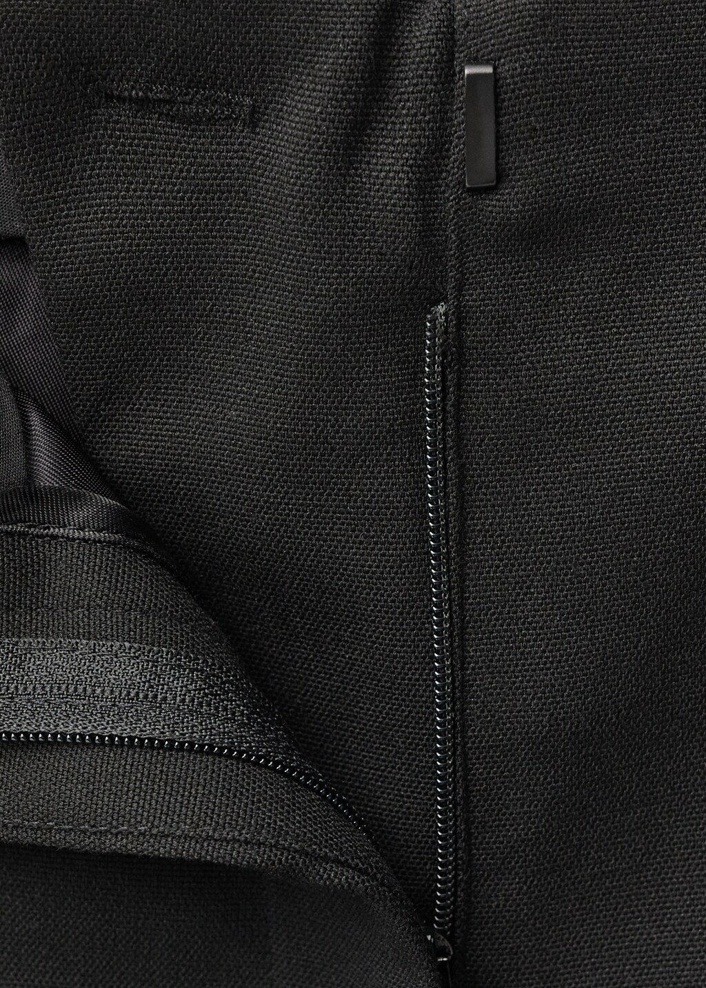 Flared suit trousers with openings - Black