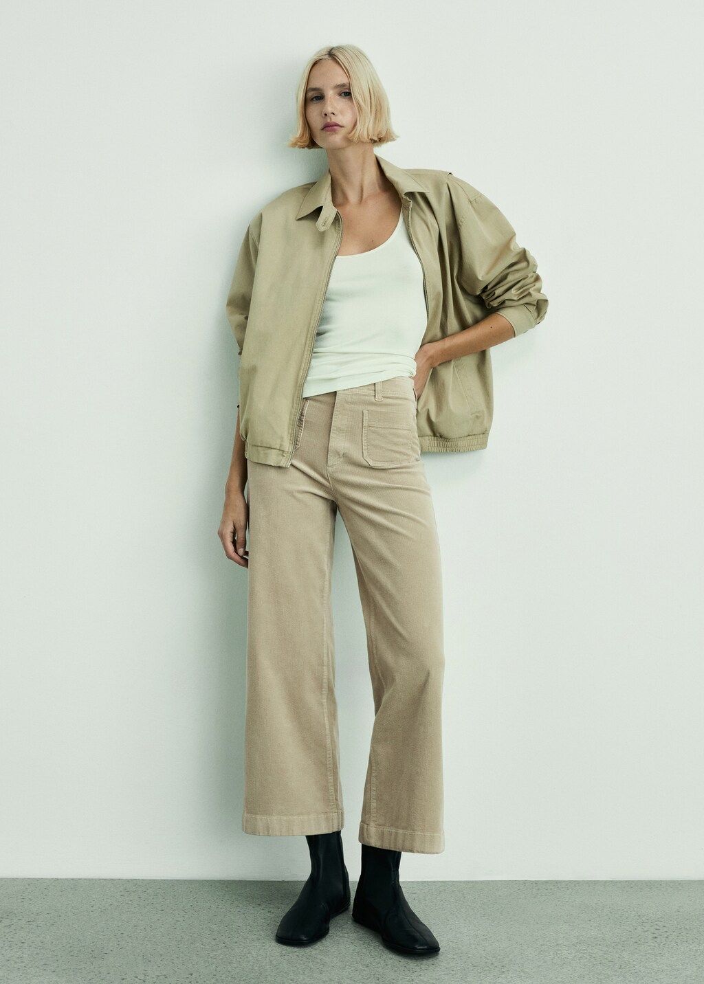 Catherin culotte corduroy trousers - Khaki