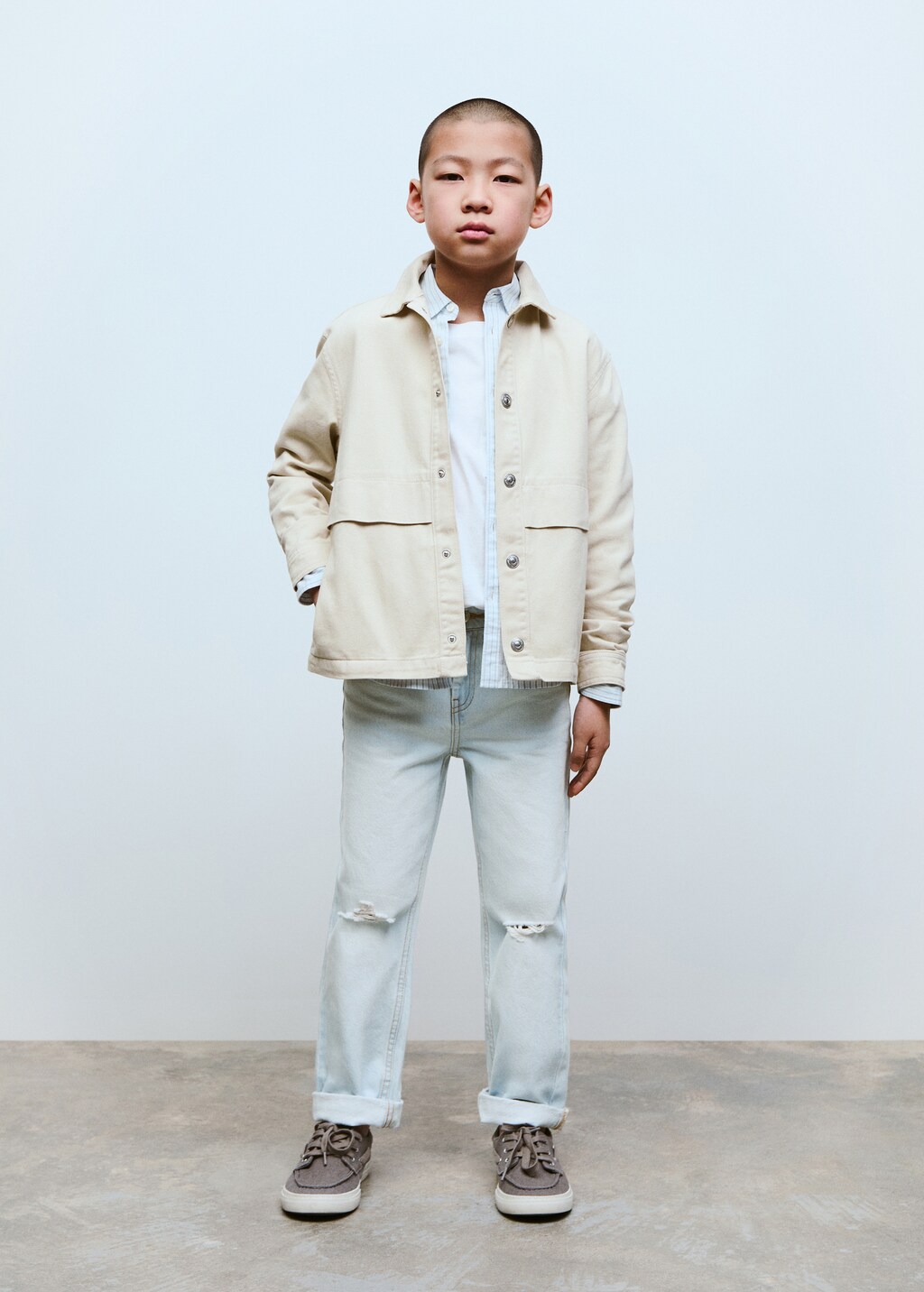 Decorative ripped jeans - Medium Blue