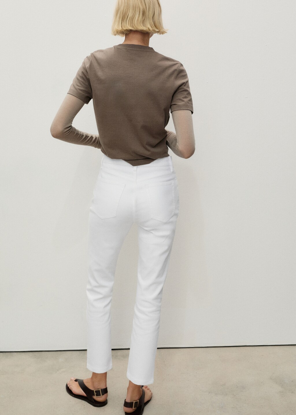 Claudia slim-fit cropped jeans - Open Grey