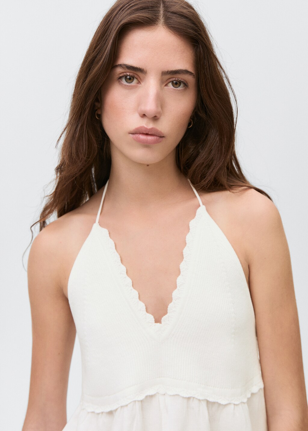 V-neck top - Olive Green