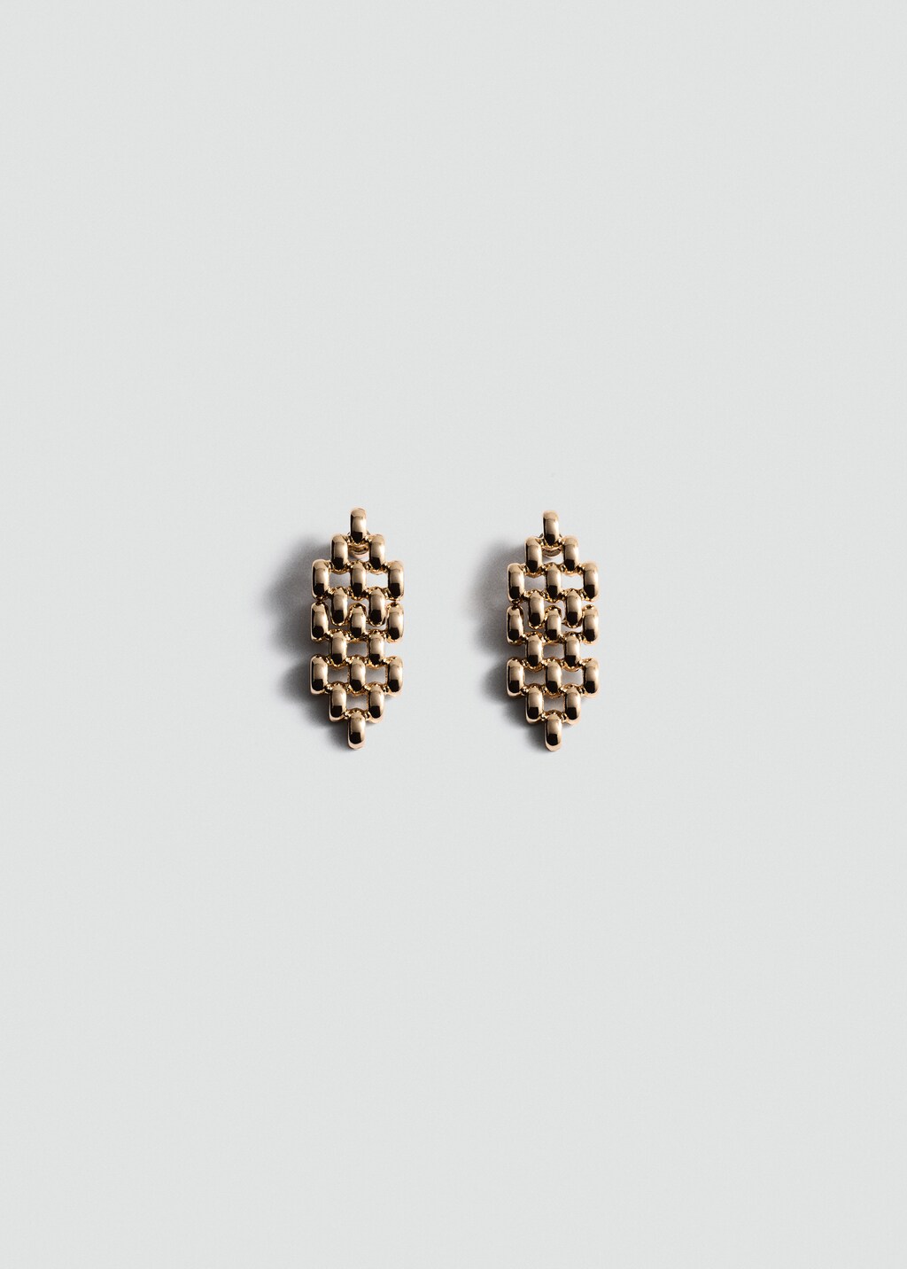 Link dangling earrings - Gold