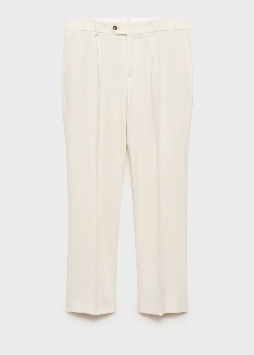 100% virgin wool flannel suit trousers - Dark Navy