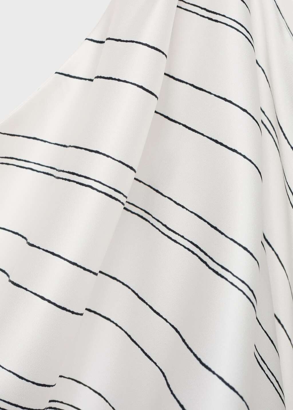 Asymmetrical striped blouse - White