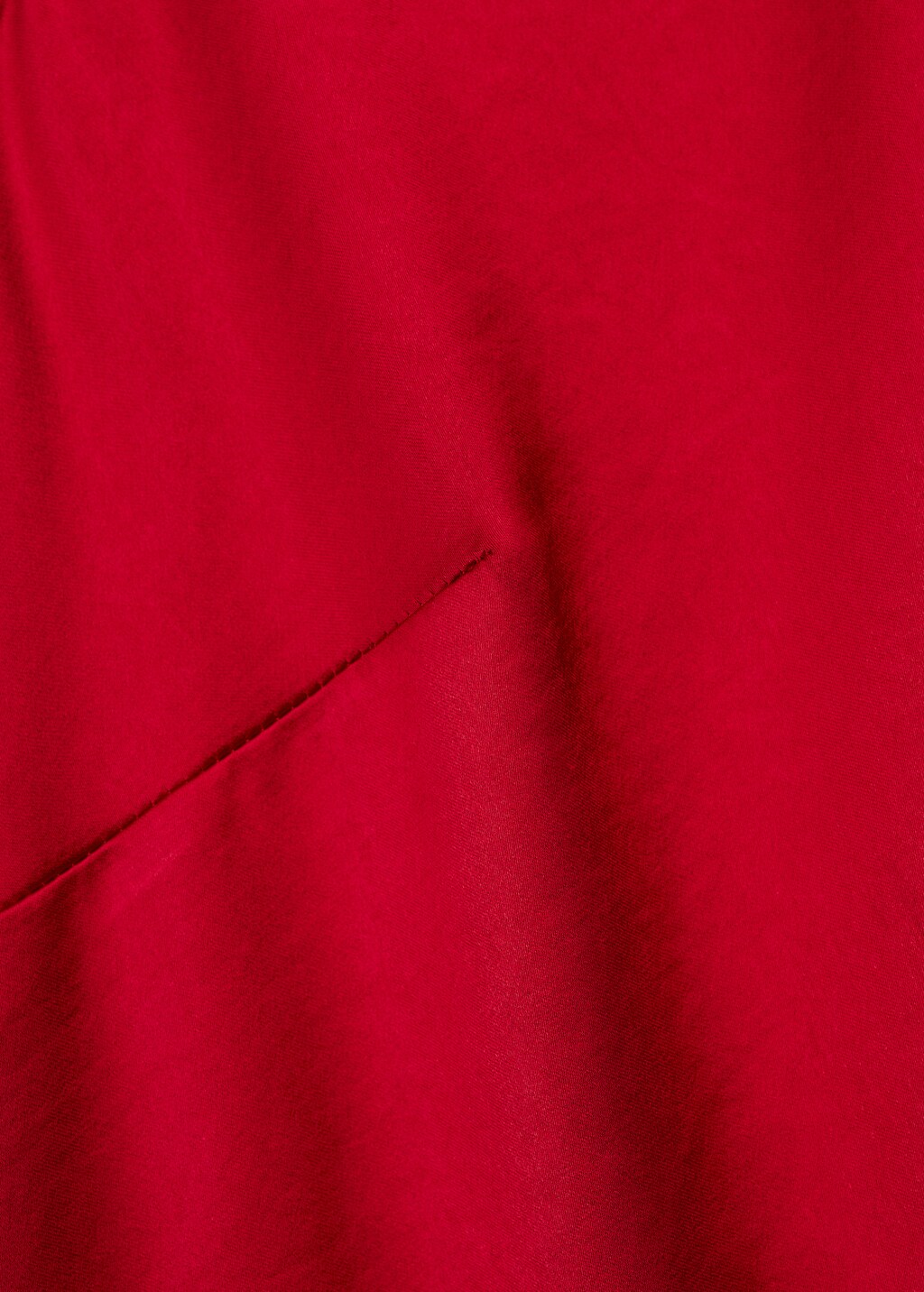 Open-back satin-effect dress - Red