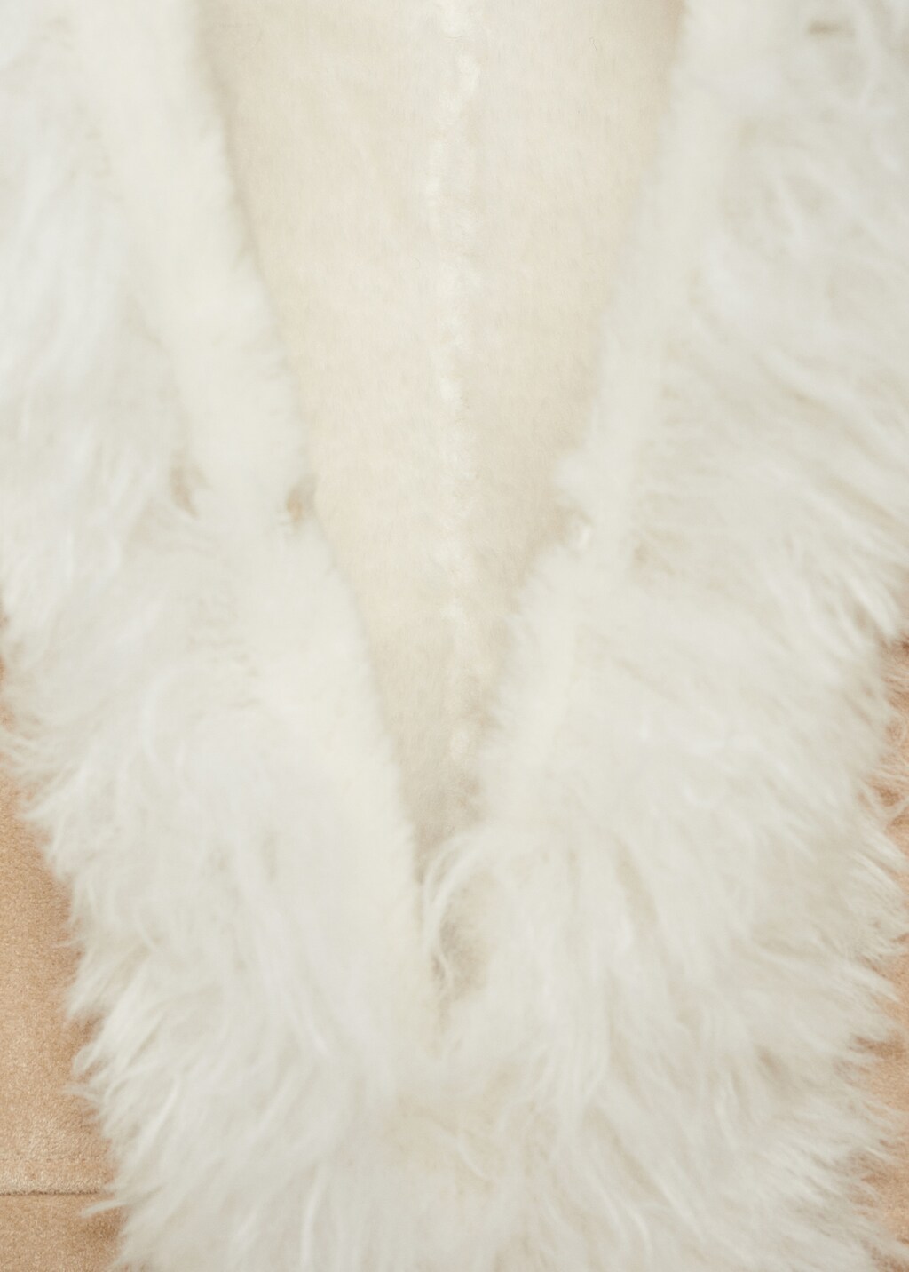Shearling-lined coat - Beige