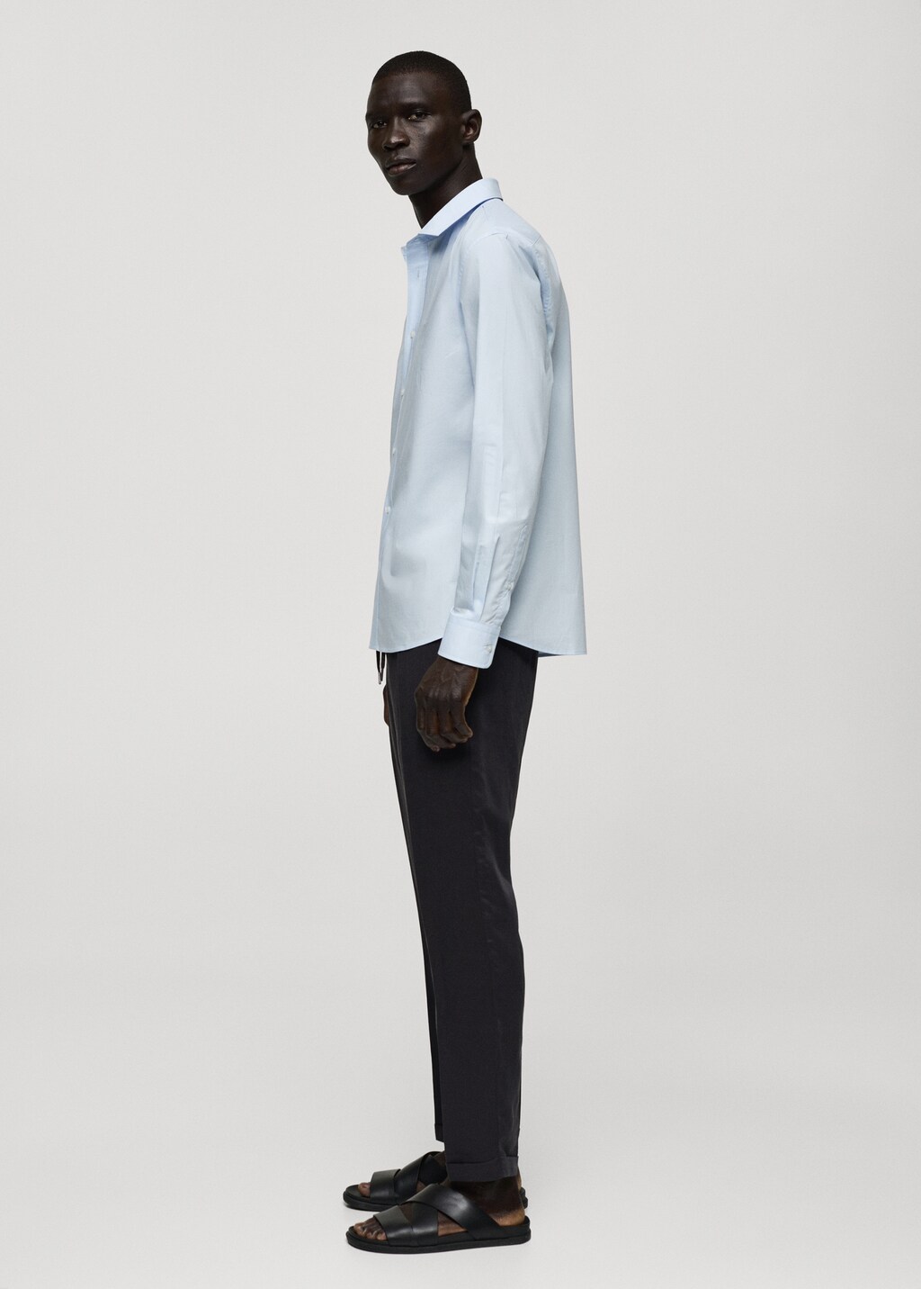 Regular-fit 100% cotton shirt - White