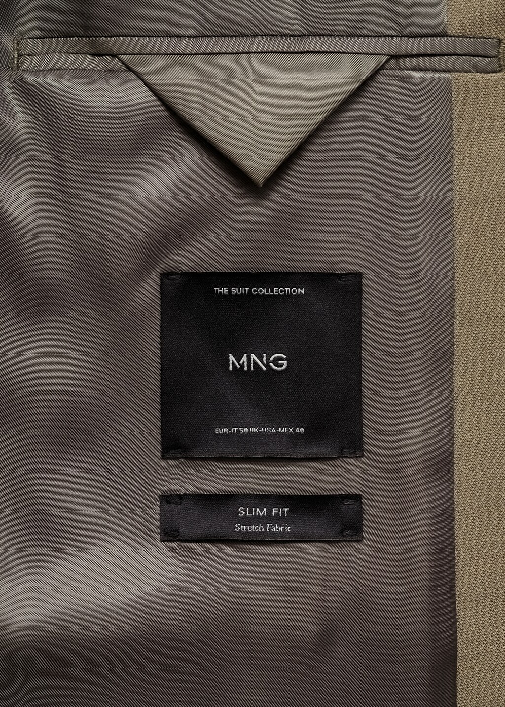 Stretch-fabric slim-fit suit jacket - Dark Navy