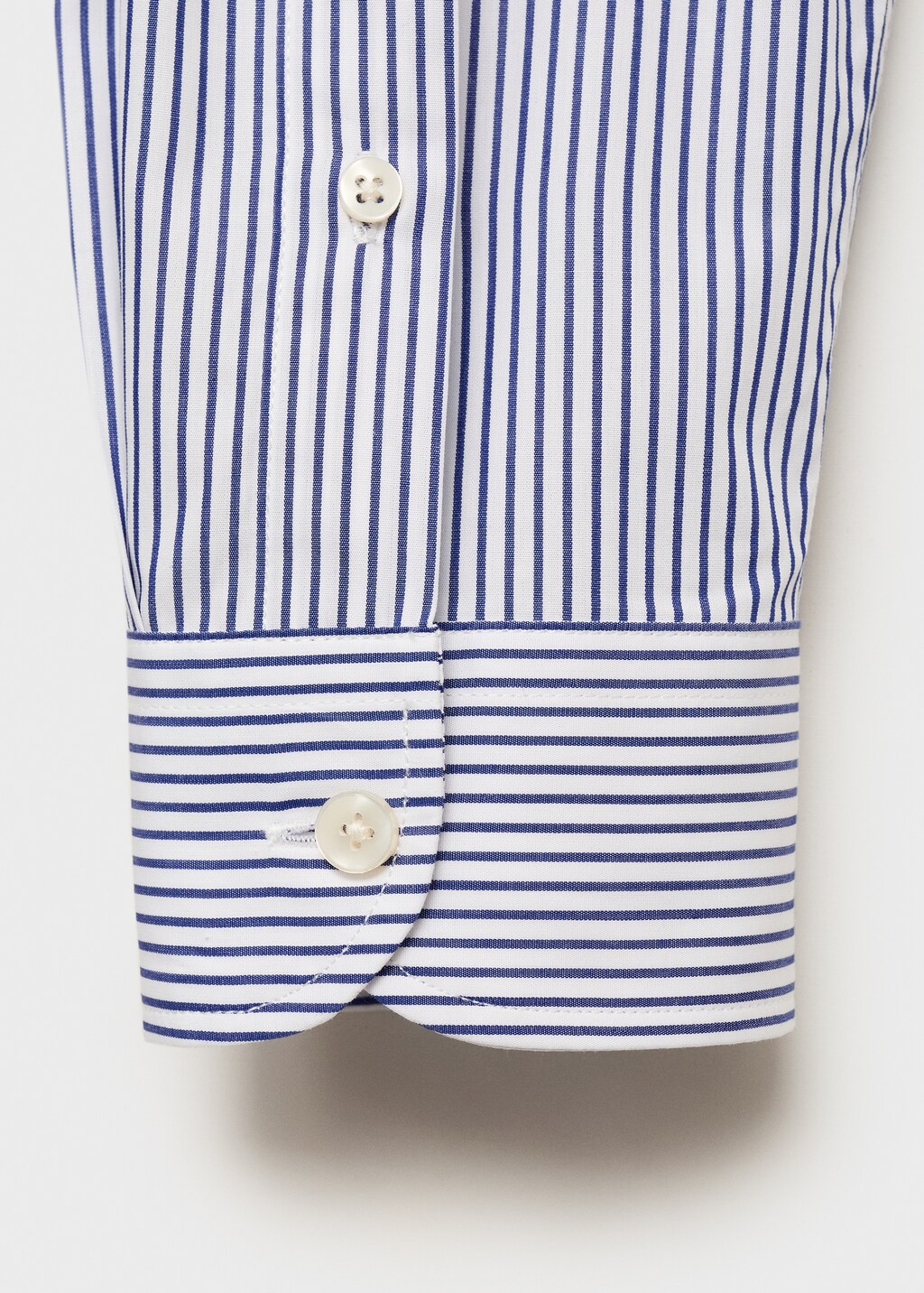 100% cotton slim-fit striped shirt - Red