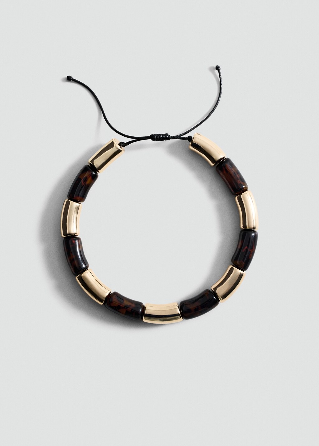 Rigid combination necklace - Gold