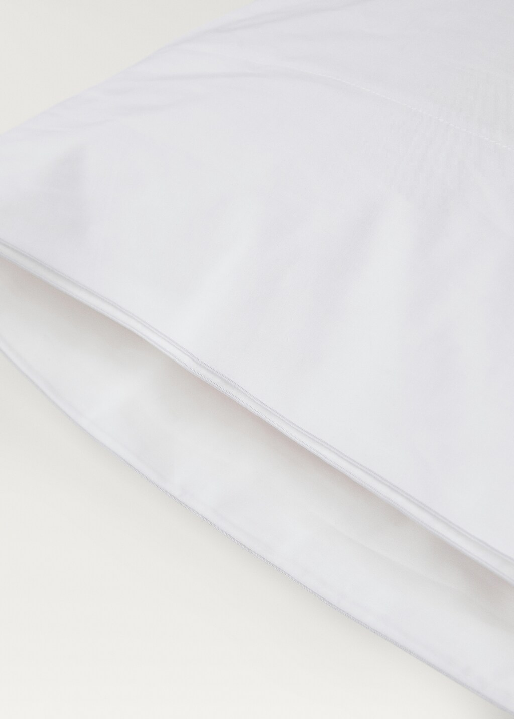 Cotton percale pillowcase with double overlock, 45x110 cm - Medium Brown
