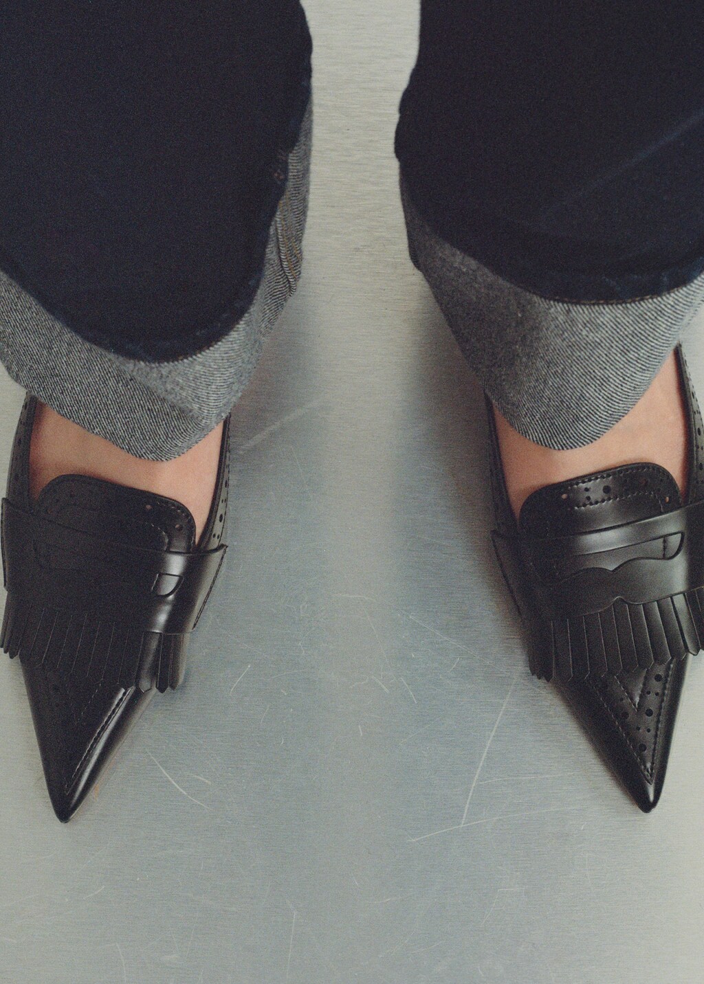 Fringe-heel shoes - Grey