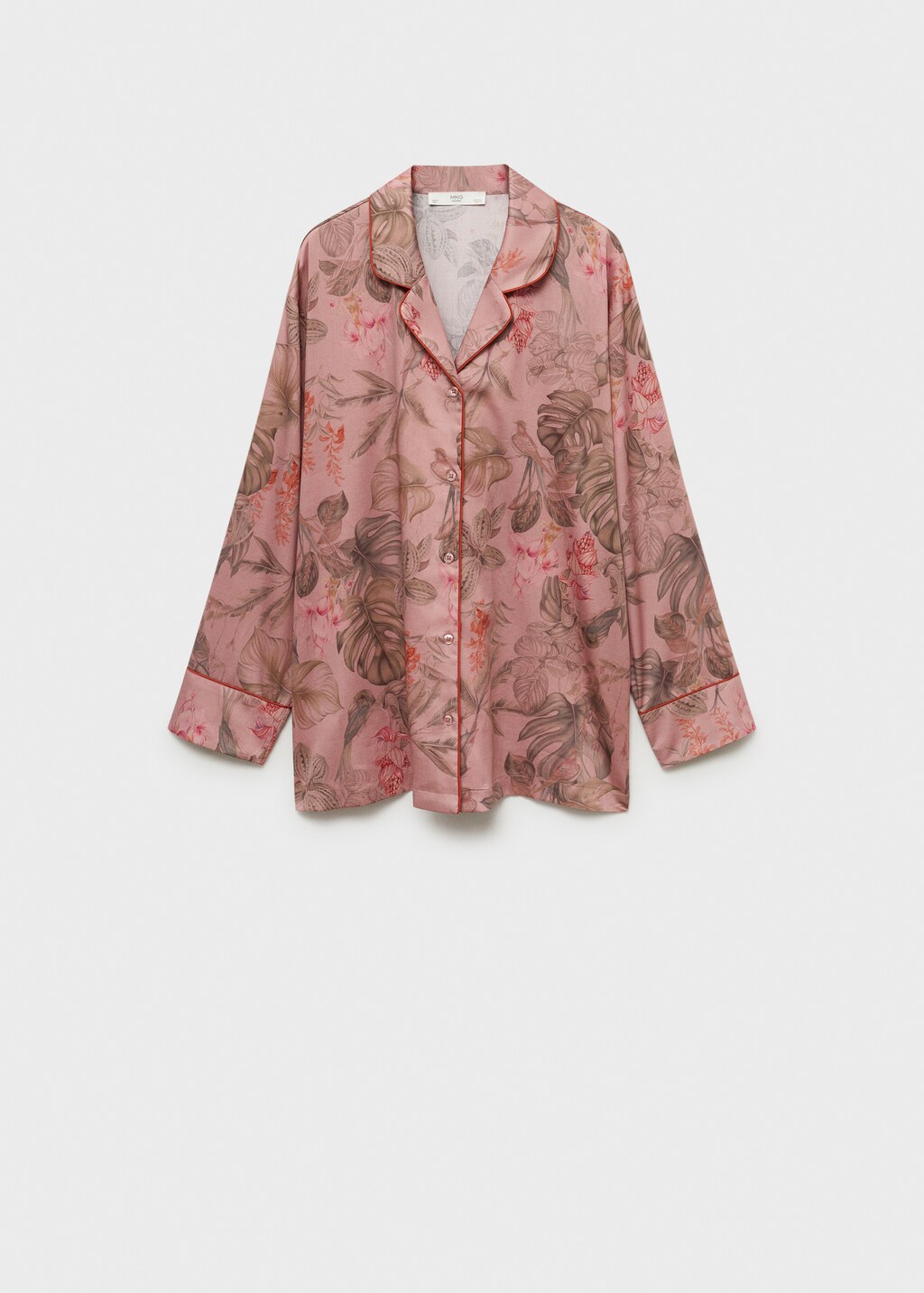 Tropical-print pyjama shirt - Green