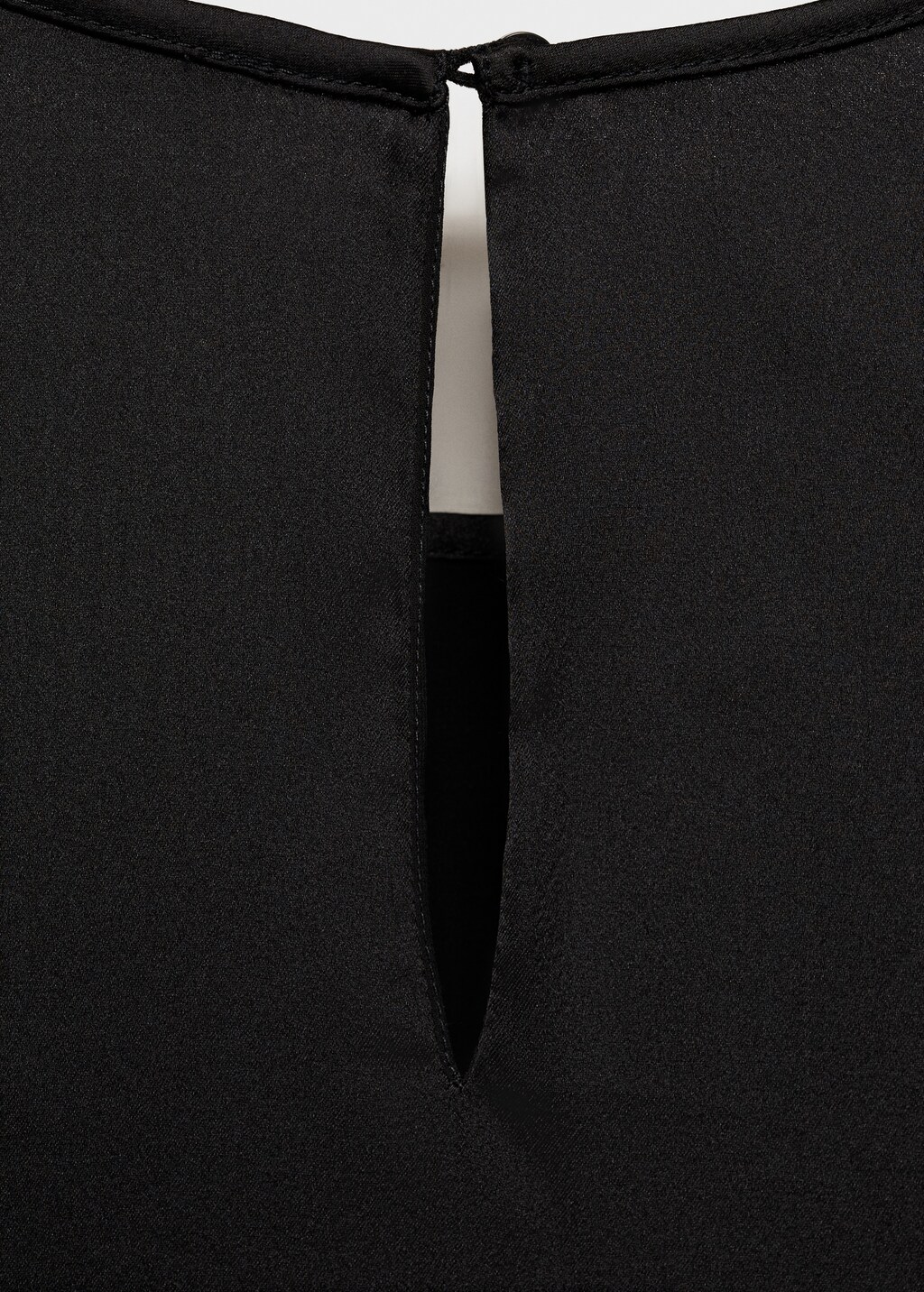 Satin maxi-flower dress - Black