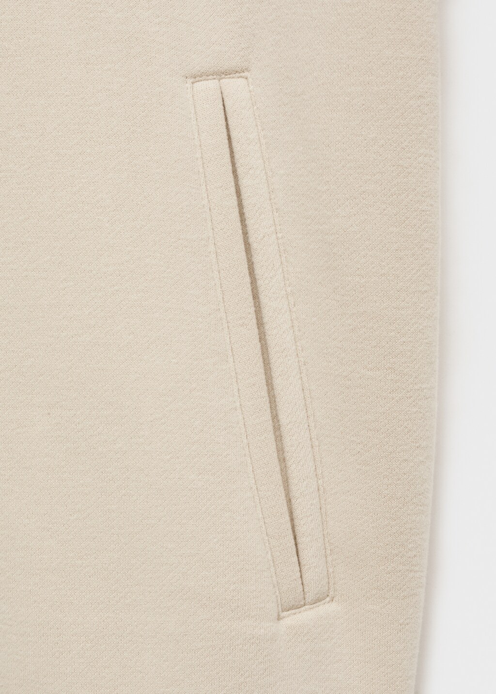 Contrasting cotton bomber jacket - Beige