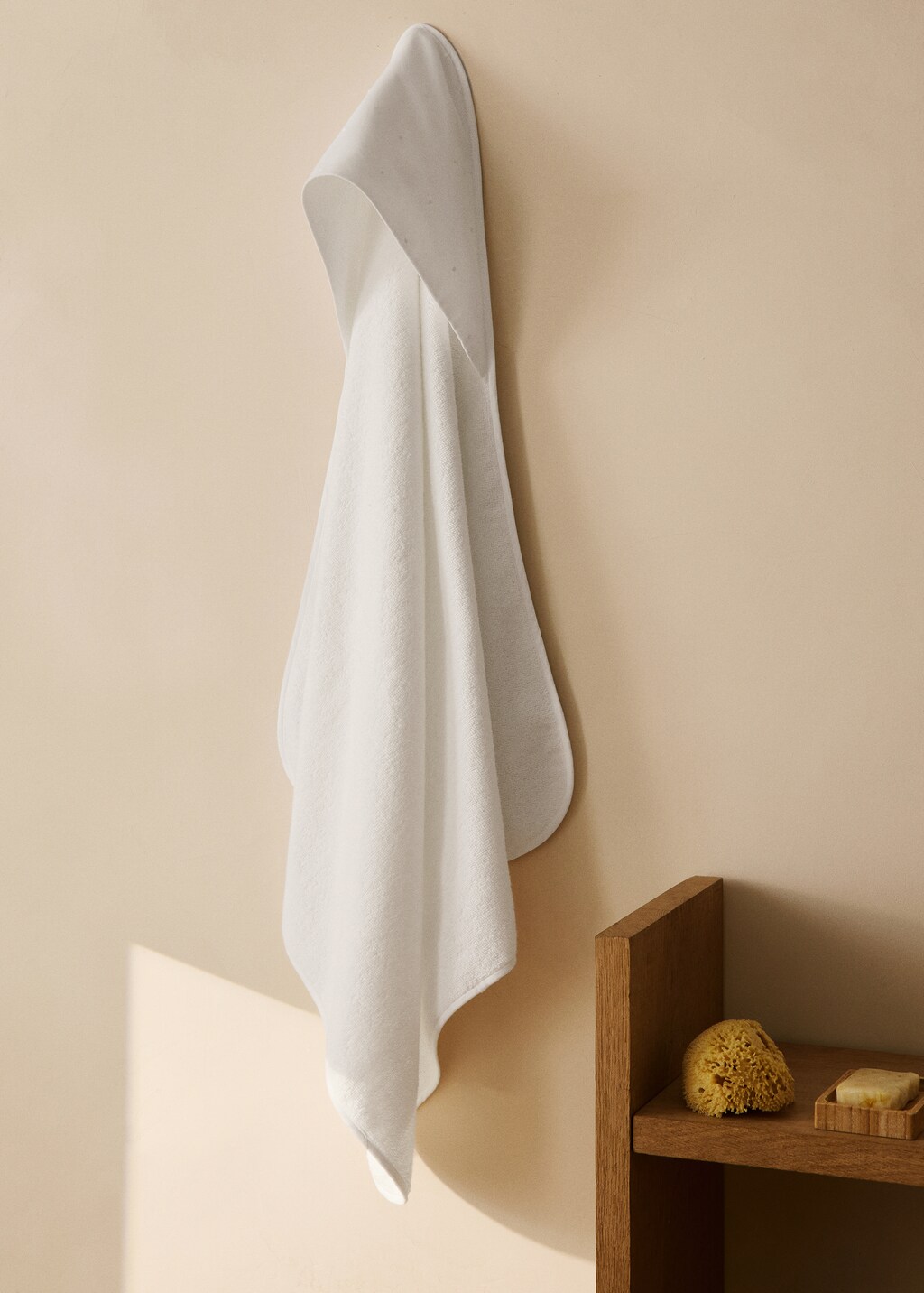 Children's hooded towel - White