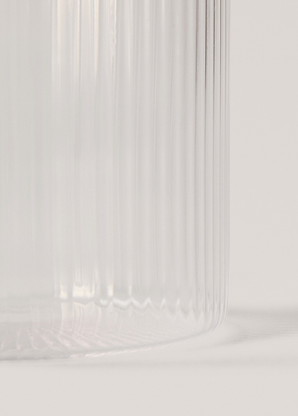 Striped glass tumbler - Ice Grey