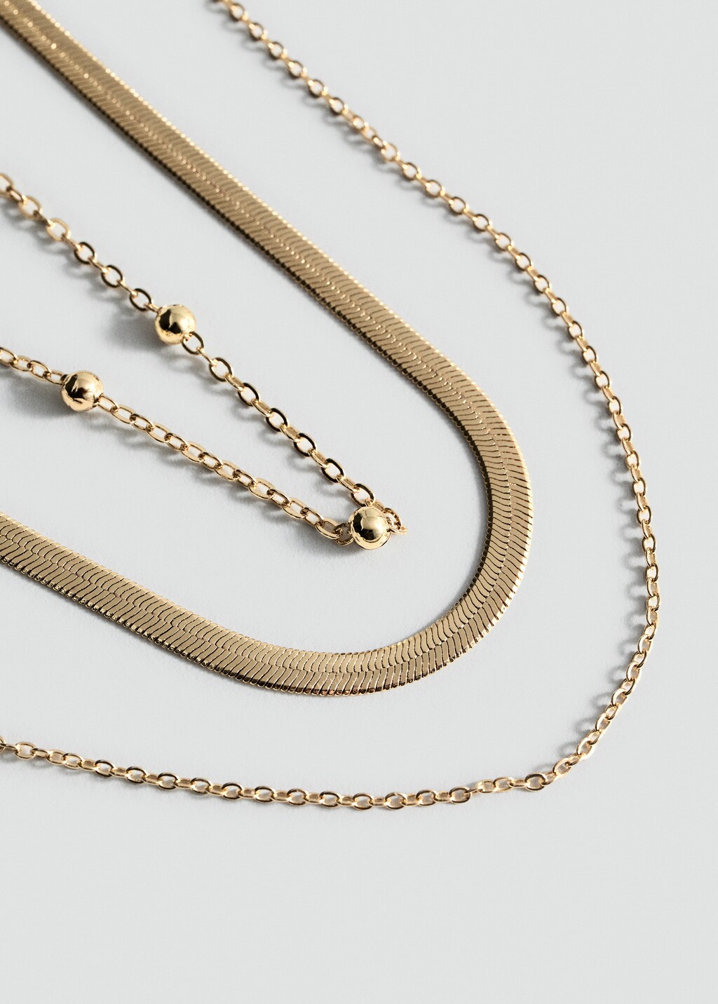 Long triple necklace - Gold