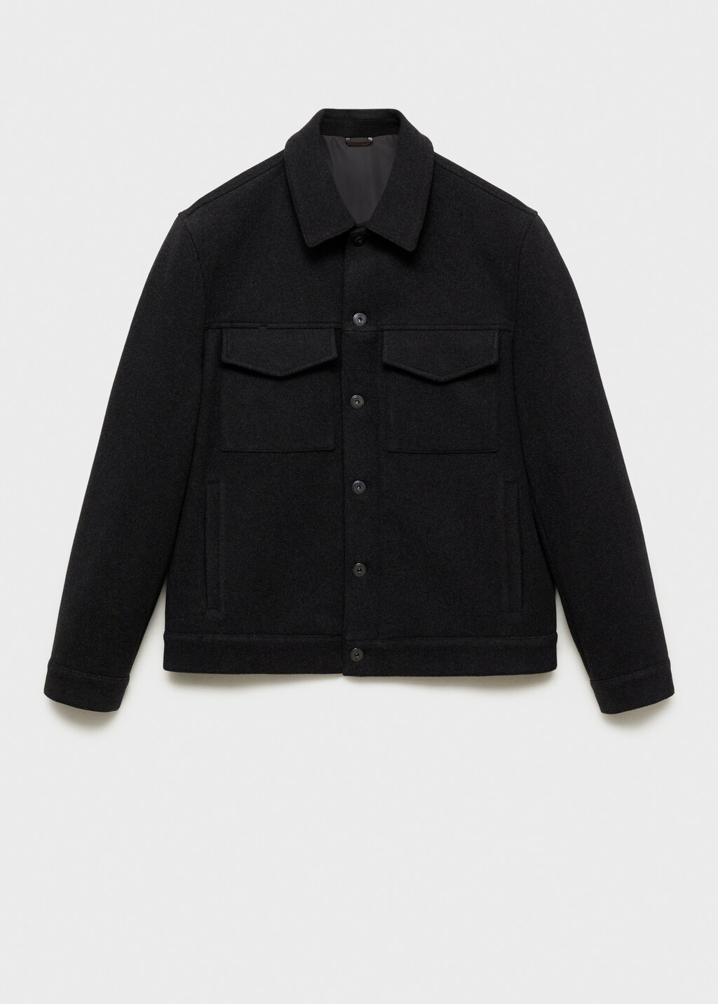 Regular-fit wool jacket - Charcoal