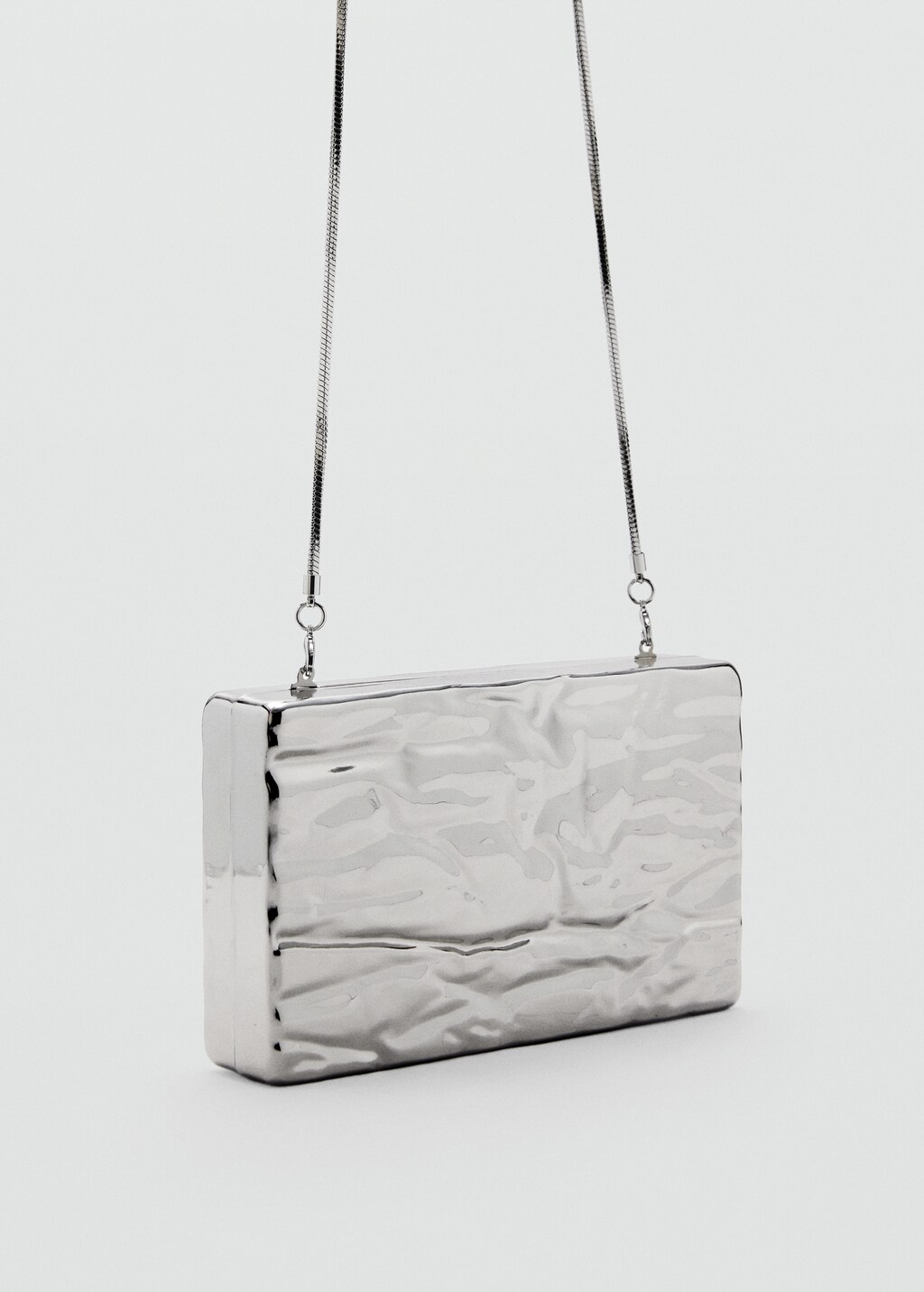 Textured clutch bag - Silver