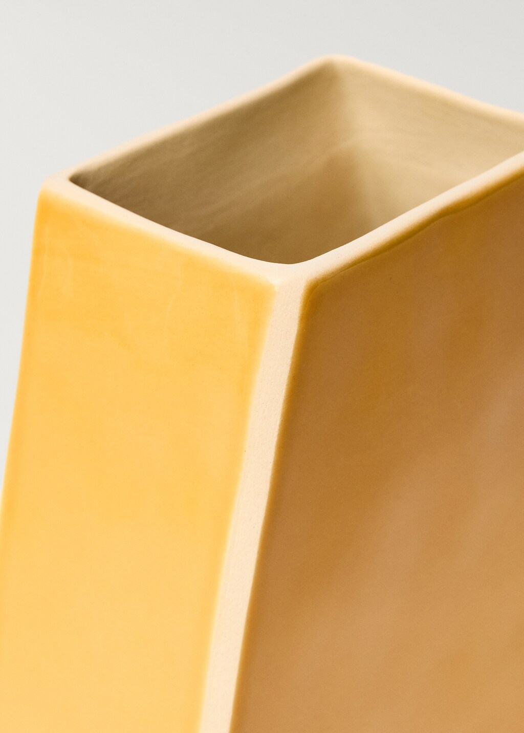 Geometric stoneware vase - Blue