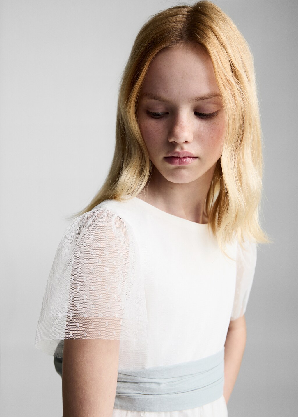 Bow Plumeti dress - White