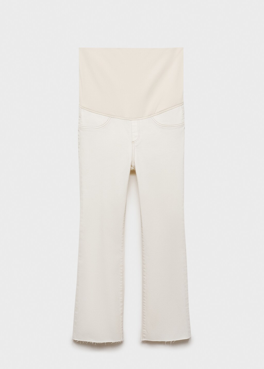 Maternity flared cropped jeans - Medium Blue