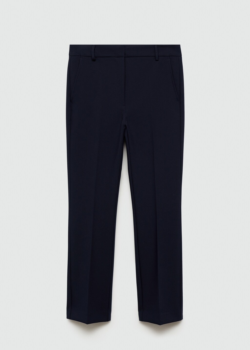 Straight-fit pleated trousers - White