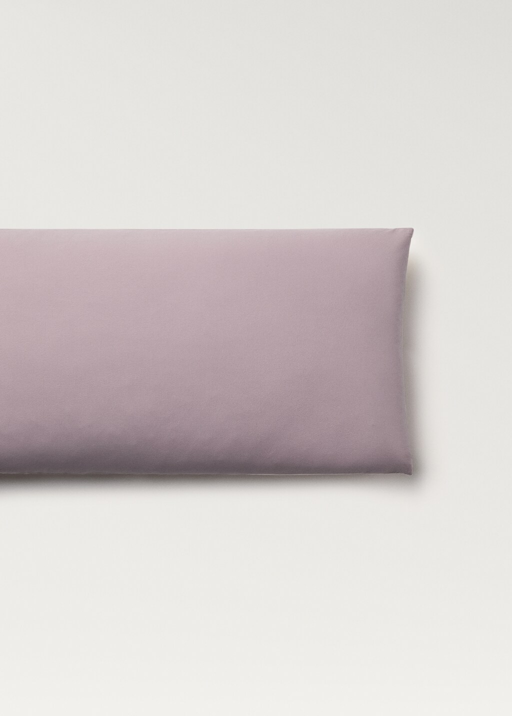 Washed cotton pillowcase with ties, 45x110 cm - Pastel Green