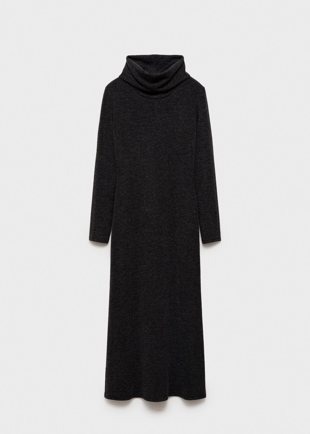 Knitted turtleneck dress - Brown