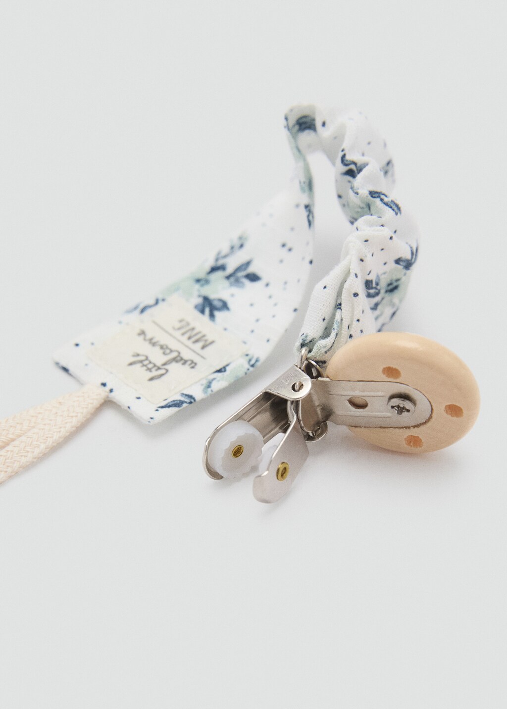 Printed brooch pacifier holder - Off White