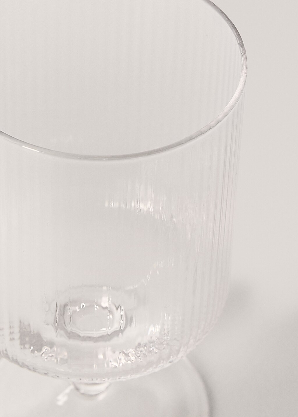 Striped glass goblet - Ice Grey