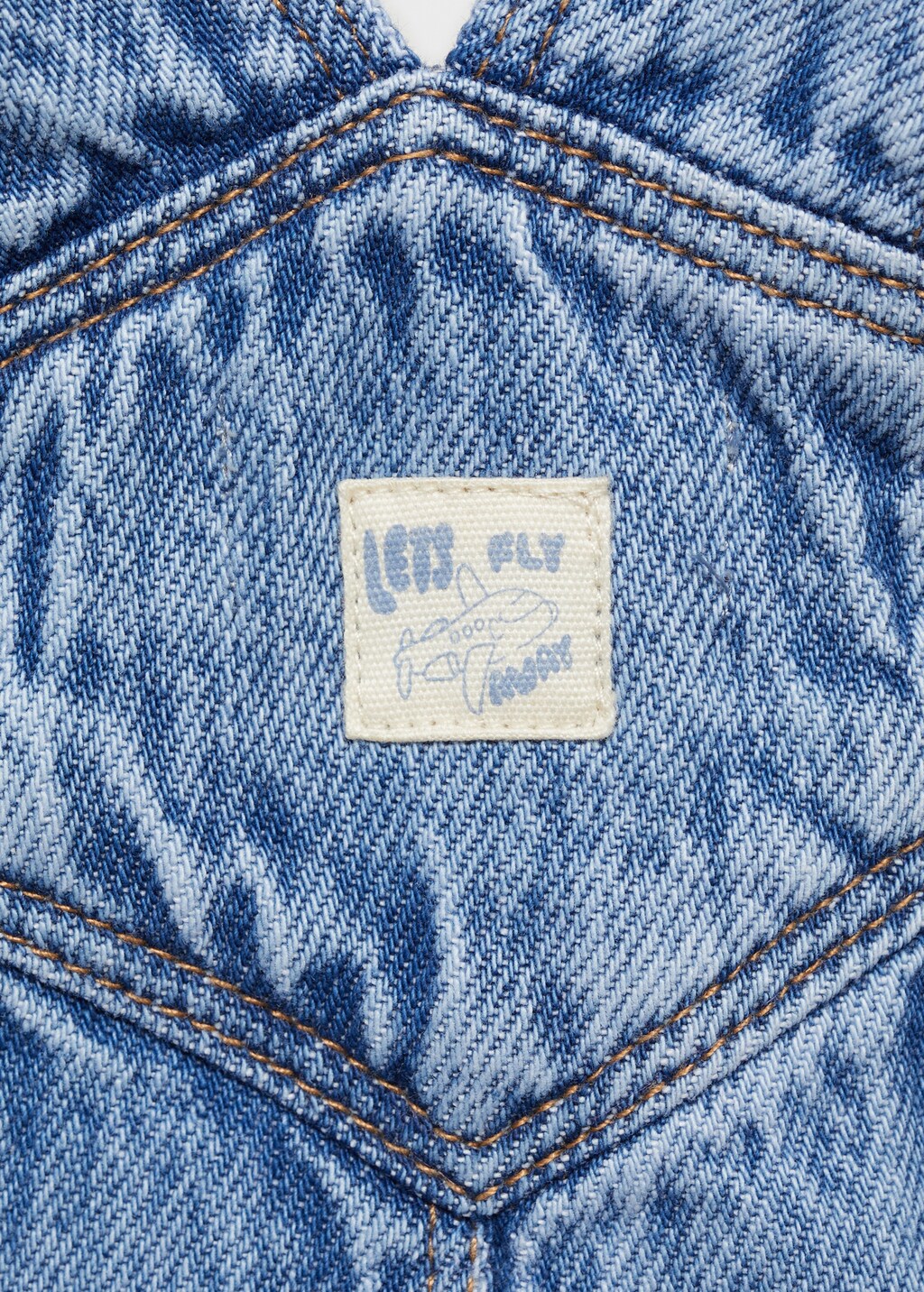 Long denim overalls with pocket - Light Blue