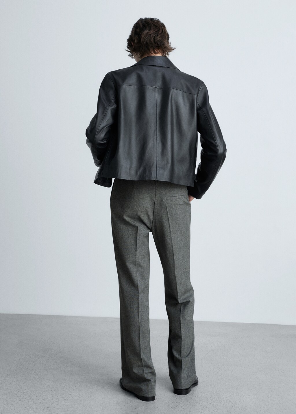 Straight mid-rise trousers - Khaki