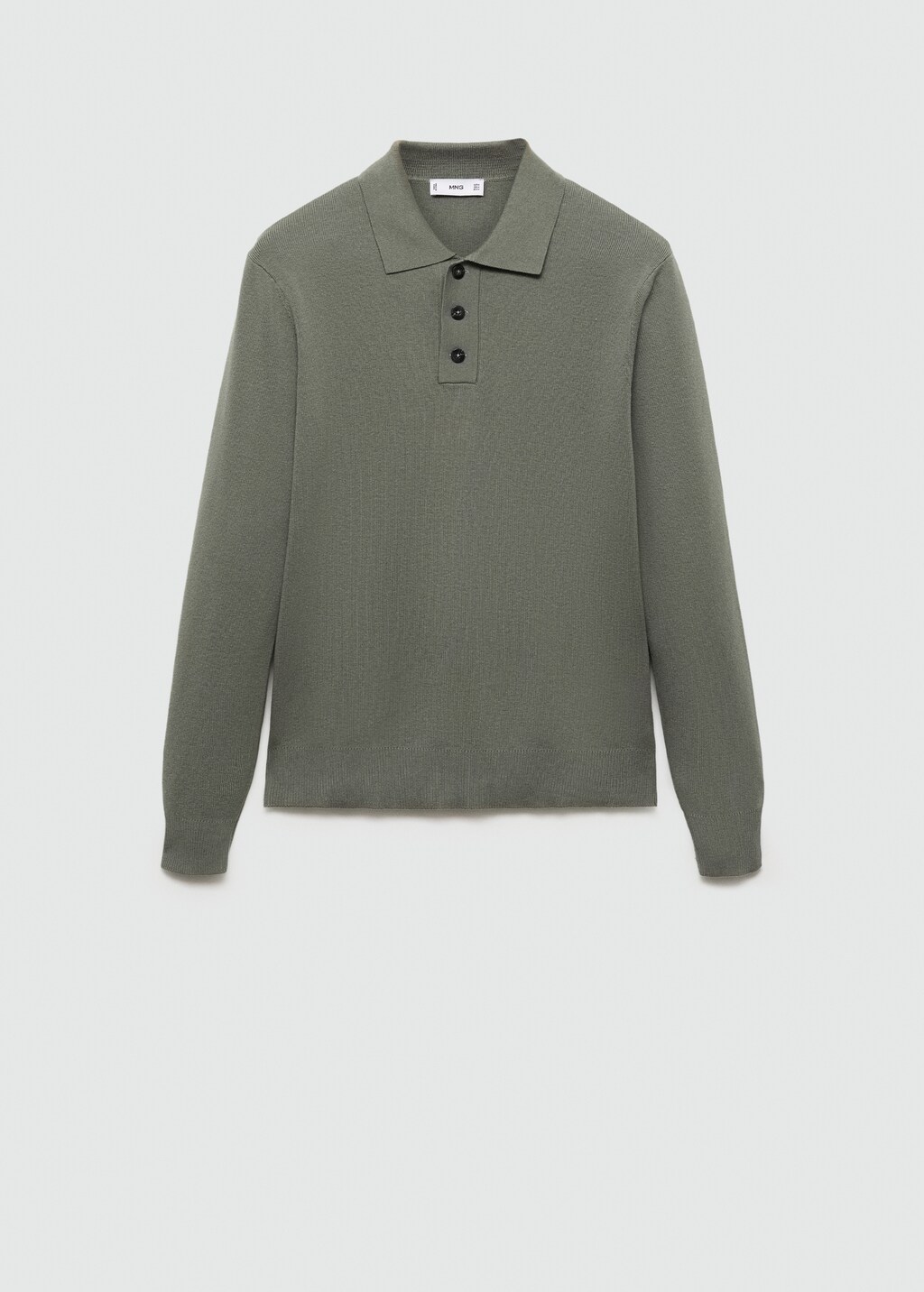 Fine cotton-knit polo sweater - Purple