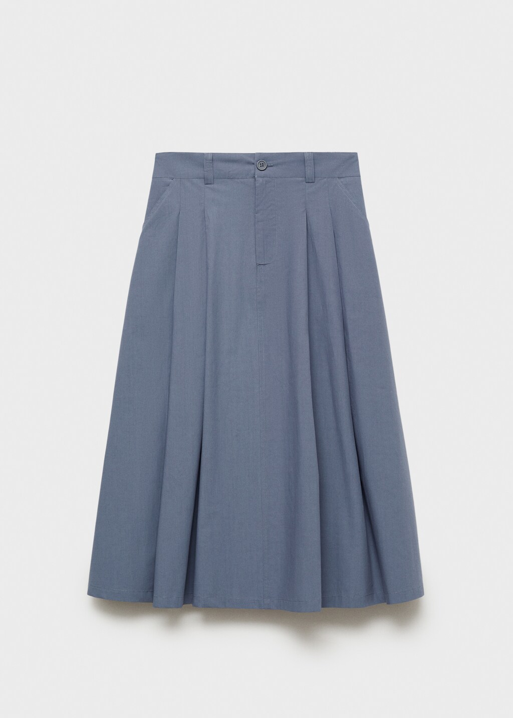 Pleated midi-skirt - Ecru