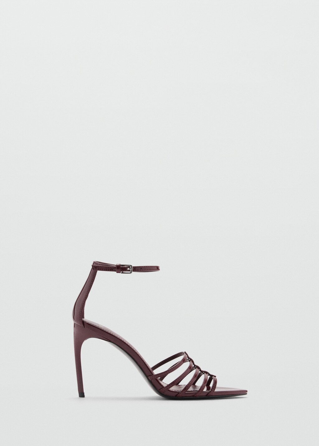 Strappy heeled sandals - Burgundy