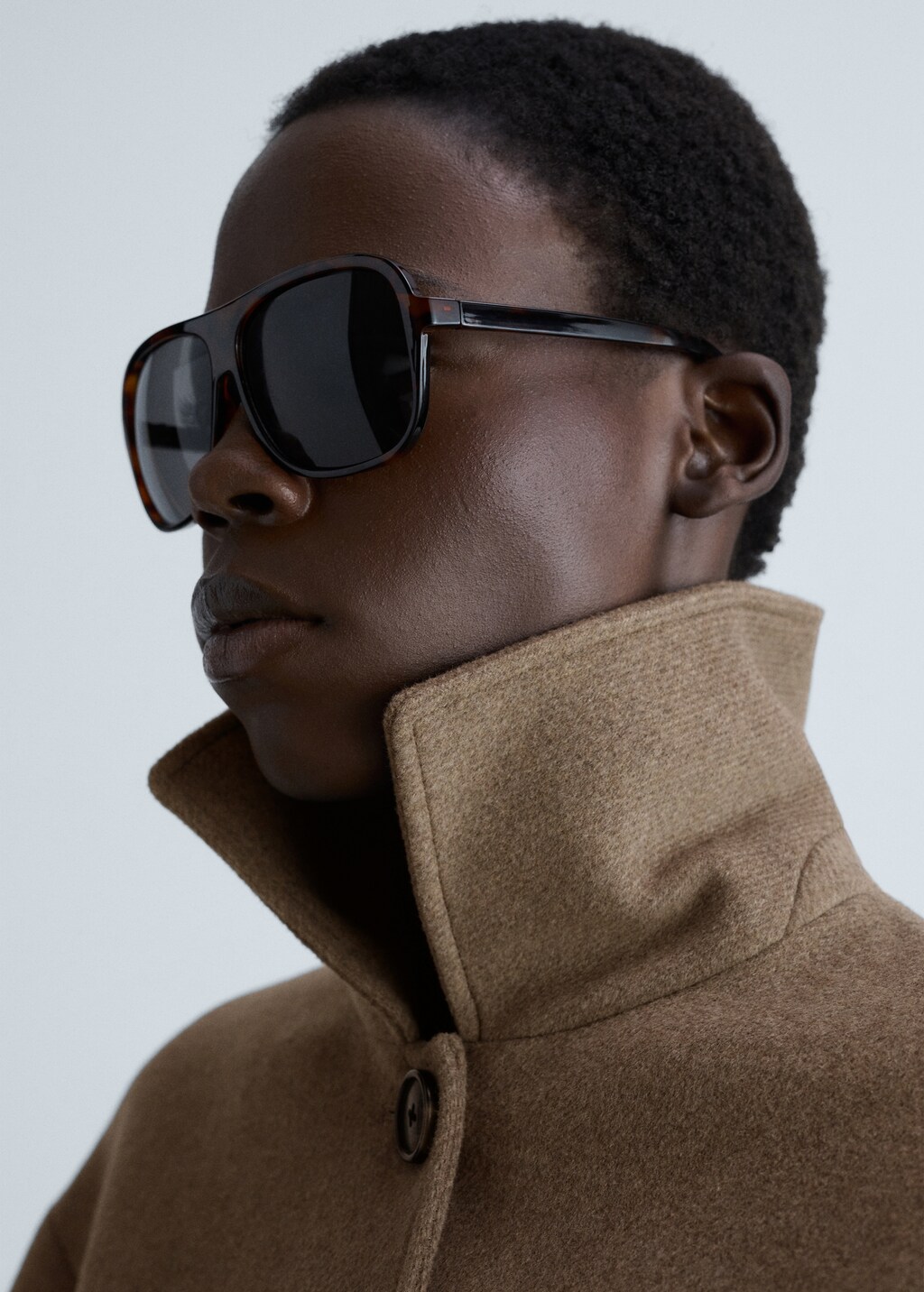 Wool jacket with pockets - Brown