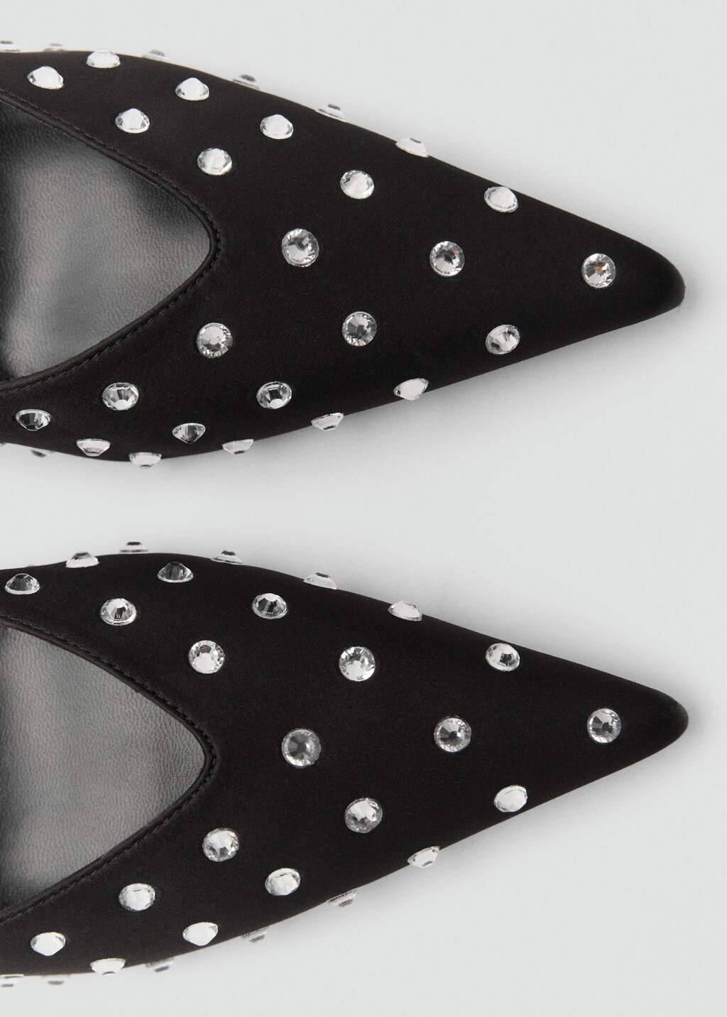 Crystal slingback heeled shoe - Black