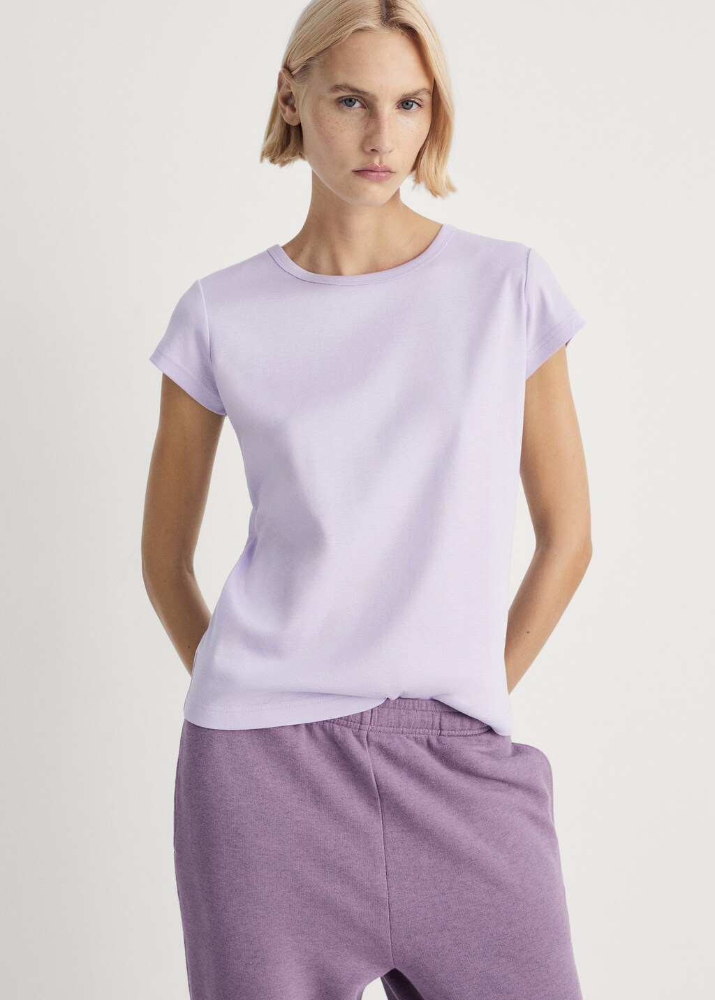 Cotton short-sleeved t-shirt - Pastel Green