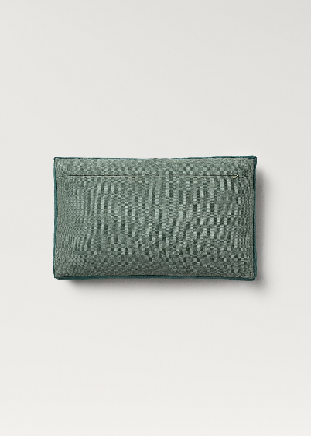 Two-tone linen box cushion cover - Blue