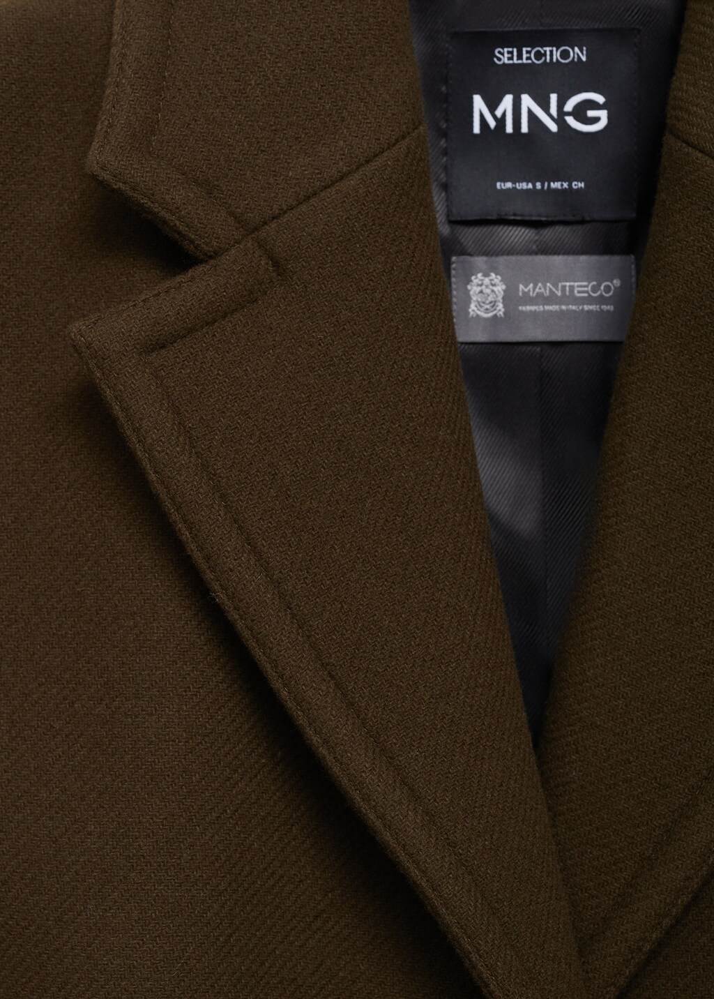 Virgin wool coat with pockets - Khaki