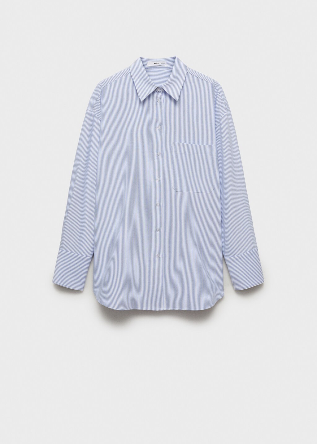 Striped cotton shirt - Sky Blue