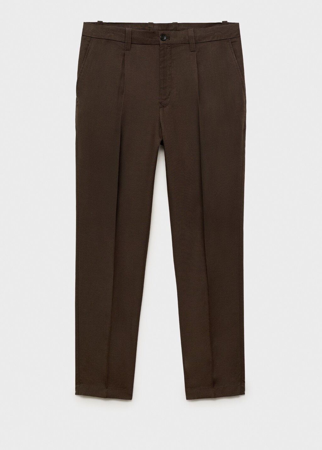 Regular-fit linen trousers - Dark Navy