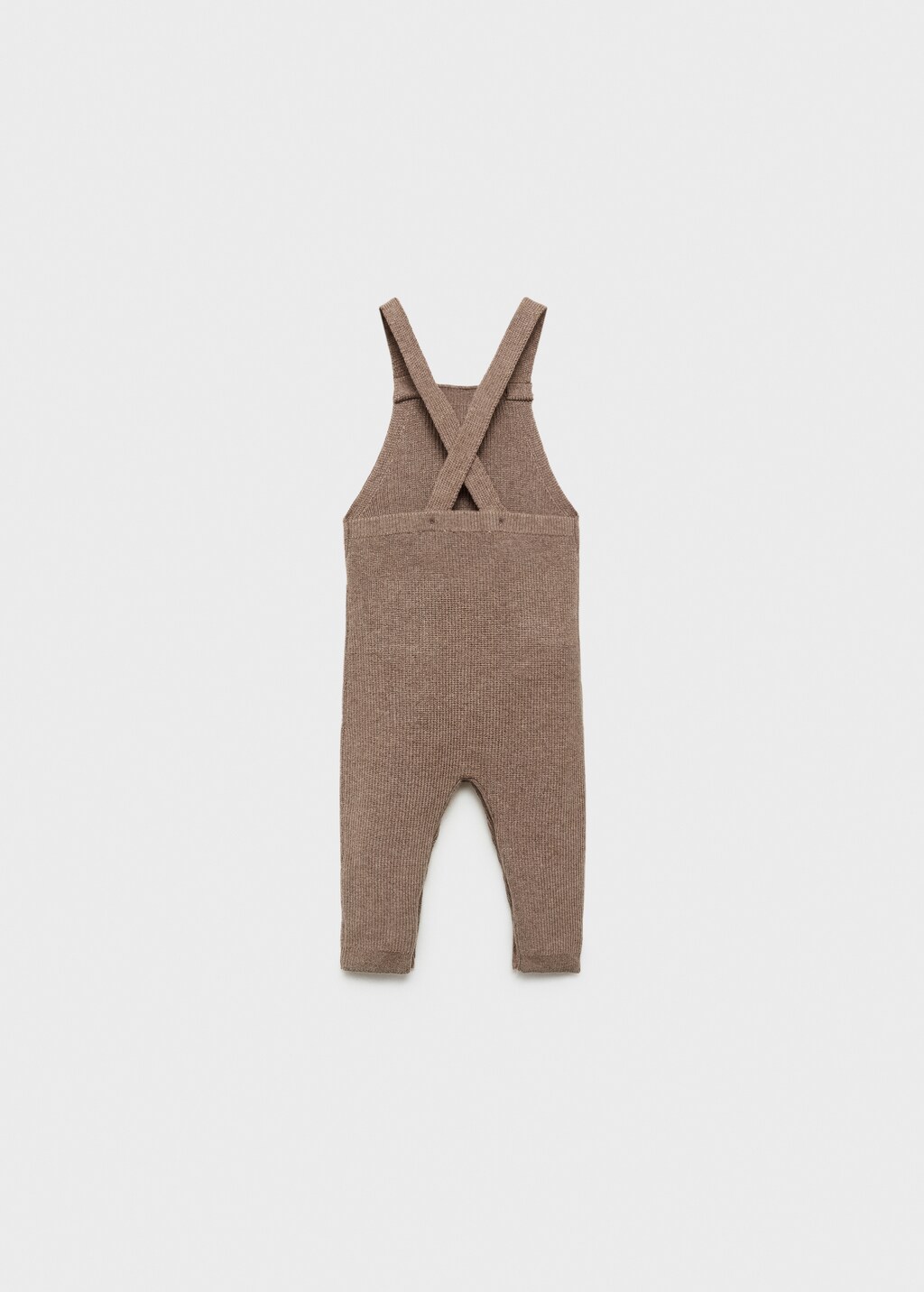 Cotton knit dungarees - Medium Brown