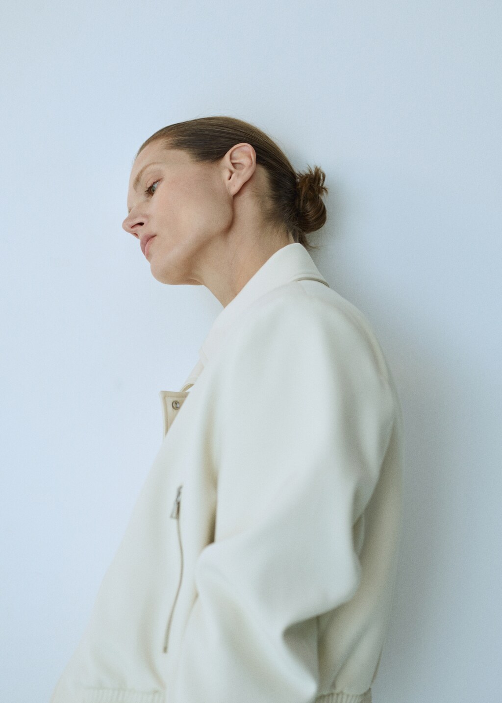 Cropped jacket with shoulder pads - Black