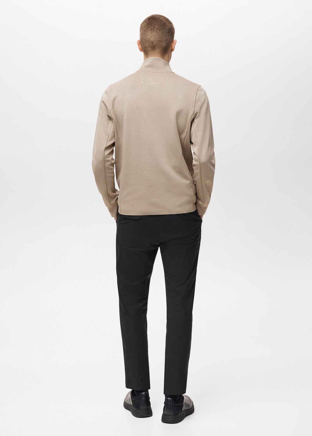 COOLMAX® zip-up sweatshirt - Sand