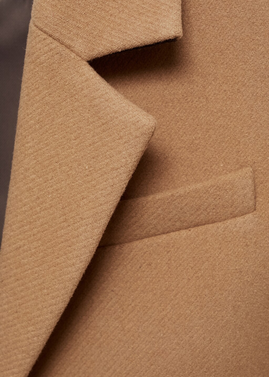 Long structured wool coat - Black