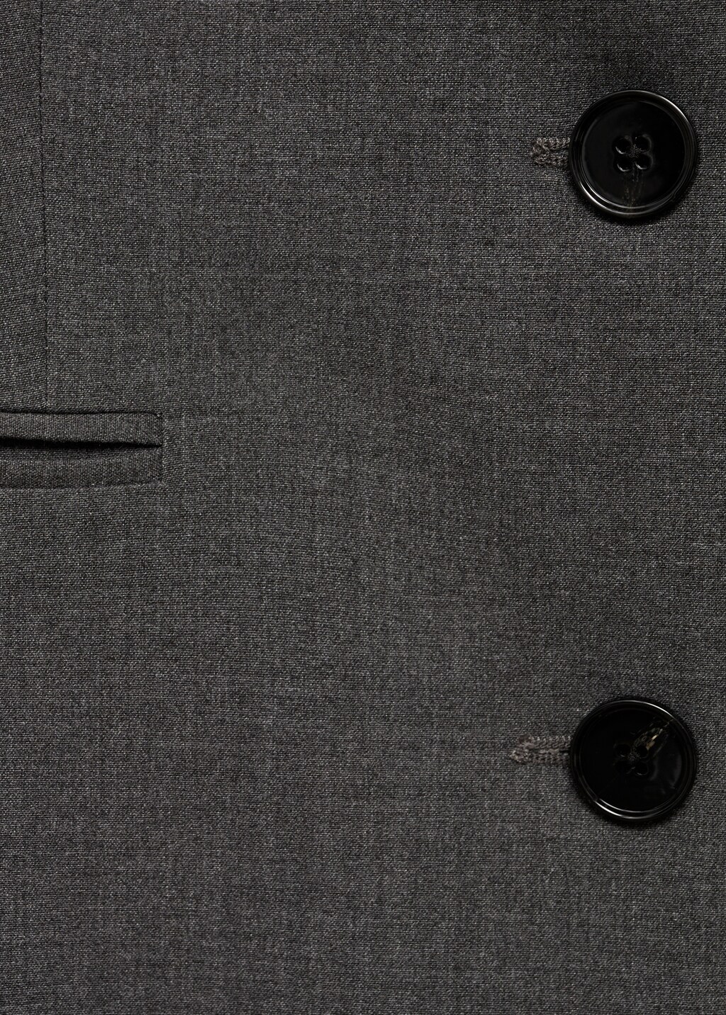 Straight button suit blazer - Grey