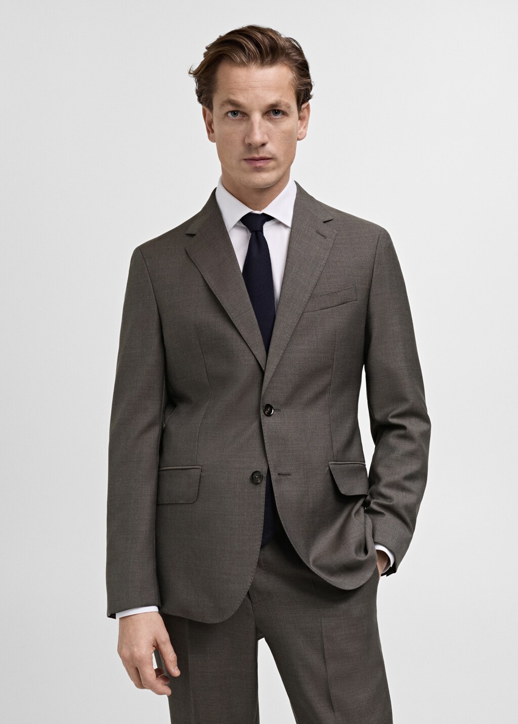Venice 100% virgin wool suit jacket - Grey